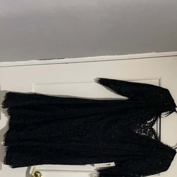 Eliza J black lace dress